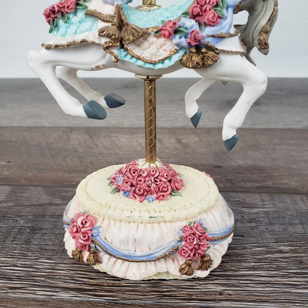 Heritage House Melodies County Fair Collection Yesterday Carousel Horse Figure - Picture 6 of 11